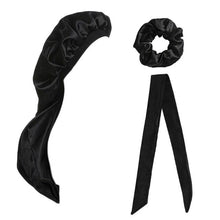Load image into Gallery viewer, 3 Pcs Long Satin Bonnet Sleep Cap with Hair Tie Scrunchies Set