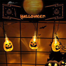 Load image into Gallery viewer, 3M 20Led Halloween Pumpkin Ghost Skeletons Bat Spider Led Light String Festival Lights