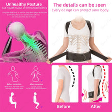 Load image into Gallery viewer, Adjustable Posture Corrector Back Support Shoulder Back Brace Corrector