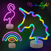 Load image into Gallery viewer, Neon Sign USB LED Decoration Unicorn Flamingo Lamp