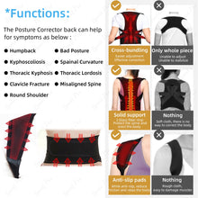 Load image into Gallery viewer, Adjustable Posture Corrector Back Support Shoulder Back Brace Corrector