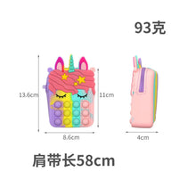 Load image into Gallery viewer, Unicorn Simple Dimple Messenger Bag Push Bubble Fidget Toys