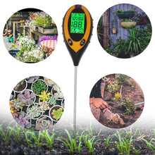 Load image into Gallery viewer, 3/4 in 1 Soil Ph Meter Soil Tester PH Moisture Meter Temperature Sunlight Intensity Measurement Analysis