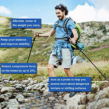 Load image into Gallery viewer, Auminum Alloy Telescopic Ultralight Trekking Pole Anti Shock Hike Folding Stick