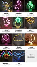 Load image into Gallery viewer, Neon Sign USB LED Decoration Unicorn Flamingo Lamp