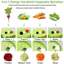 Load image into Gallery viewer, 4 in 1 Handheld Adjustable Spiral Grater Cutter Salad Tools