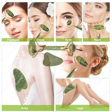 Load image into Gallery viewer, Natural Face Massager Guasha Roller Scraper Facial Skin Care Tools