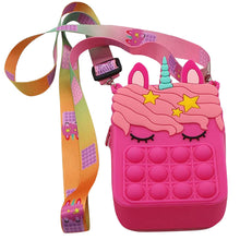 Load image into Gallery viewer, Unicorn Simple Dimple Messenger Bag Push Bubble Fidget Toys
