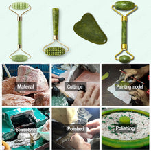 Load image into Gallery viewer, Natural Face Massager Guasha Roller Scraper Facial Skin Care Tools