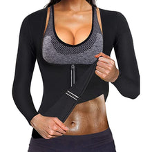 Load image into Gallery viewer, Women Neoprene Weight Loss Top Hot Sweat Workout Long Sleeve Body Shaper