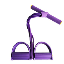 Load image into Gallery viewer, 4 Resistanc Elastic Pull Ropes Exerciser Rower Belly Resistance Band