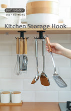 Load image into Gallery viewer, 3 Pack Kitchen Organizer Storage Holder Rack With 6 Rotatable Hooks