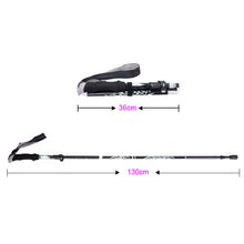 Load image into Gallery viewer, Auminum Alloy Telescopic Ultralight Trekking Pole Anti Shock Hike Folding Stick