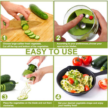 Load image into Gallery viewer, 4 in 1 Handheld Adjustable Spiral Grater Cutter Salad Tools