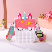 Load image into Gallery viewer, Unicorn Simple Dimple Messenger Bag Push Bubble Fidget Toys