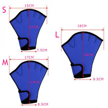 Load image into Gallery viewer, 1 Pair Aquatic Fitness Water Resistance Aqua Fit Paddle Training Fingerless Swimming Gloves