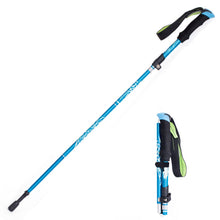 Load image into Gallery viewer, Auminum Alloy Telescopic Ultralight Trekking Pole Anti Shock Hike Folding Stick