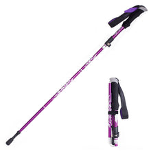 Load image into Gallery viewer, Auminum Alloy Telescopic Ultralight Trekking Pole Anti Shock Hike Folding Stick