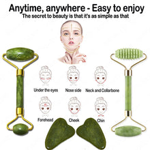 Load image into Gallery viewer, Natural Face Massager Guasha Roller Scraper Facial Skin Care Tools
