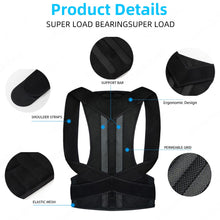 Load image into Gallery viewer, Adjustable Posture Corrector Back Support Shoulder Back Brace Corrector