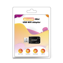 Load image into Gallery viewer, 1300Mbps Mini USB3.0 Wifi Adapter 5.8G/2.4GHz Wireless AC USB Adapter