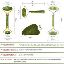 Load image into Gallery viewer, Natural Face Massager Guasha Roller Scraper Facial Skin Care Tools
