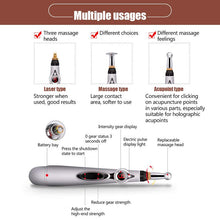 Load image into Gallery viewer, 3 In 1 Electric Meridians Laser Magnet Therapy Massage Pen