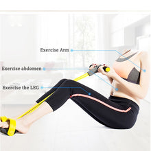 Load image into Gallery viewer, 4 Resistanc Elastic Pull Ropes Exerciser Rower Belly Resistance Band