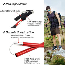 Load image into Gallery viewer, Auminum Alloy Telescopic Ultralight Trekking Pole Anti Shock Hike Folding Stick