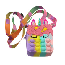 Load image into Gallery viewer, Unicorn Simple Dimple Messenger Bag Push Bubble Fidget Toys