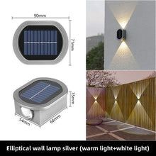 Load image into Gallery viewer, Waterproof Outdoor Hexagonal Solar Wall Light Up Down LED Lamp