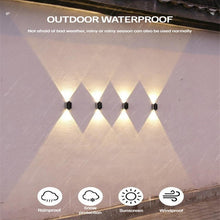 Load image into Gallery viewer, Waterproof Outdoor Hexagonal Solar Wall Light Up Down LED Lamp