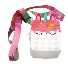 Load image into Gallery viewer, Unicorn Simple Dimple Messenger Bag Push Bubble Fidget Toys