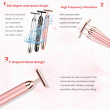 Load image into Gallery viewer, 24k Gold Face Lift Bar Roller Vibration Slimming Massager