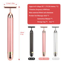 Load image into Gallery viewer, 24k Gold Face Lift Bar Roller Vibration Slimming Massager