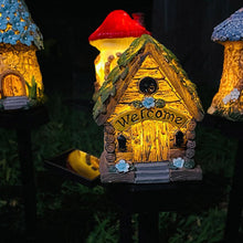Load image into Gallery viewer, Resin House Solar Lamp