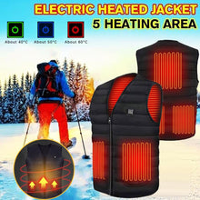 Load image into Gallery viewer, Men Autumn winter Smart heating Cotton Vest USB Infrared Electric Heating Vest
