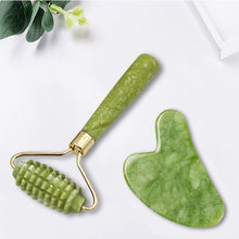 Load image into Gallery viewer, Natural Face Massager Guasha Roller Scraper Facial Skin Care Tools