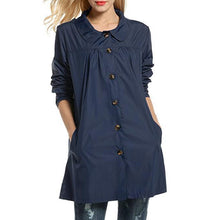 Load image into Gallery viewer, Womens Long Sleeve Hooded Wind Jacket Waterproof Rain Coat