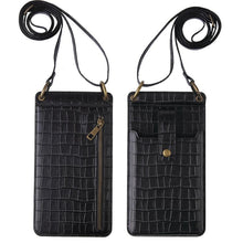 Load image into Gallery viewer, PU Leather Women Crossbody Phone Bag Wallet with Strap Card Slots