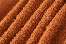 Load image into Gallery viewer, Women Short Warm Plush Camel Colored Zipped Jacket