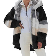 Load image into Gallery viewer, Women Open Front Hooded Cardigan Fleece Pocket Coat Outwear