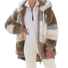 Load image into Gallery viewer, Women Open Front Hooded Cardigan Fleece Pocket Coat Outwear