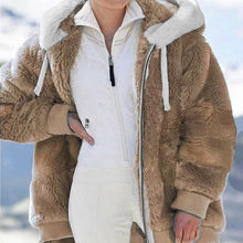Load image into Gallery viewer, Winter Woman Oversized Plush Zip Hooded Jacket