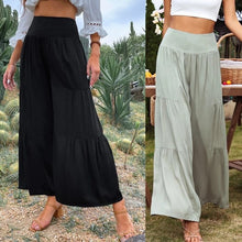 Load image into Gallery viewer, Women's Casual Wide Waistband Wide Leg Pants