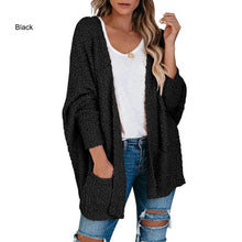 Load image into Gallery viewer, Women's Fuzzy Popcorn Batwing Sleeve Cardigan Knit Oversized Sherpa Sweater Pockets Coat