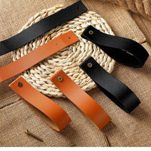 Load image into Gallery viewer, 8 Pcs PU Leather Wall Hooks PU Leather Straps Hanger Towel Hooks