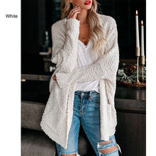 Load image into Gallery viewer, Women's Fuzzy Popcorn Batwing Sleeve Cardigan Knit Oversized Sherpa Sweater Pockets Coat