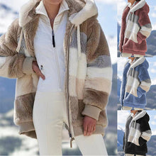 Load image into Gallery viewer, Women Open Front Hooded Cardigan Fleece Pocket Coat Outwear