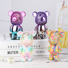 Load image into Gallery viewer, Cartoon Bear Mini USB Rechargeable Fan